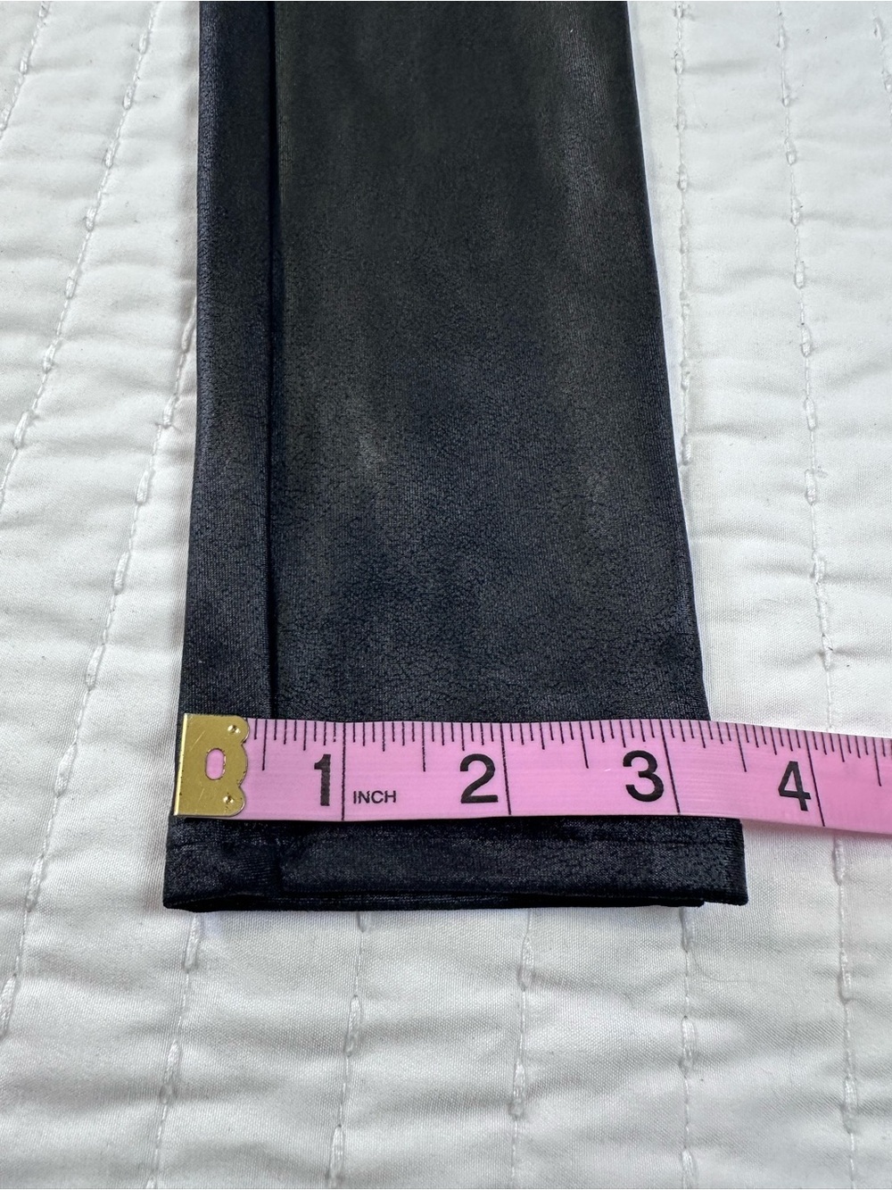 SPANX Black High-Waist Faux-Leather Leggings Smoothing Shaping Sleek Size SP - Picture 7 of 12